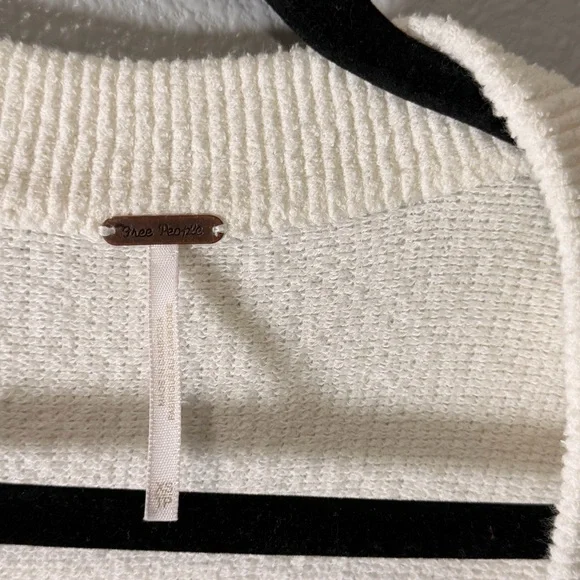 Free People Cream Open-Front Cardigan - Picture 2 of 2